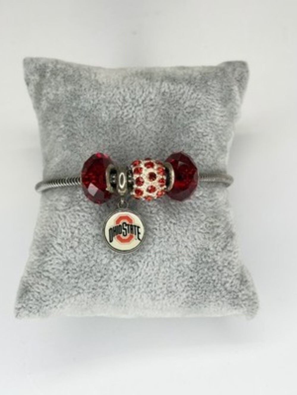 Michael Anthony 925 Sterling Silver Ohio State Buckeyes Charm Bracelet (16.9g)